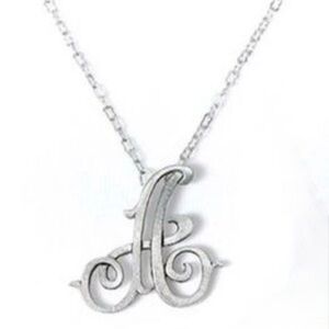 JK Thirty-One  Silvertone Monogram Necklace  Letter “A”